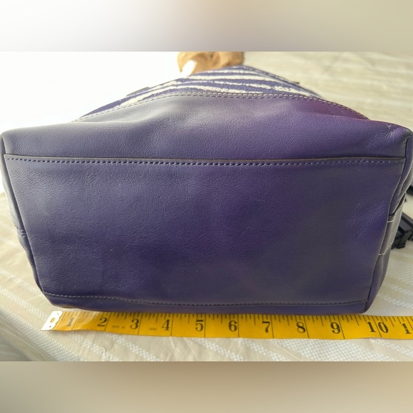 Coach Purple Legacy Zebra Print Duffle Bag - Picture 7 of 16